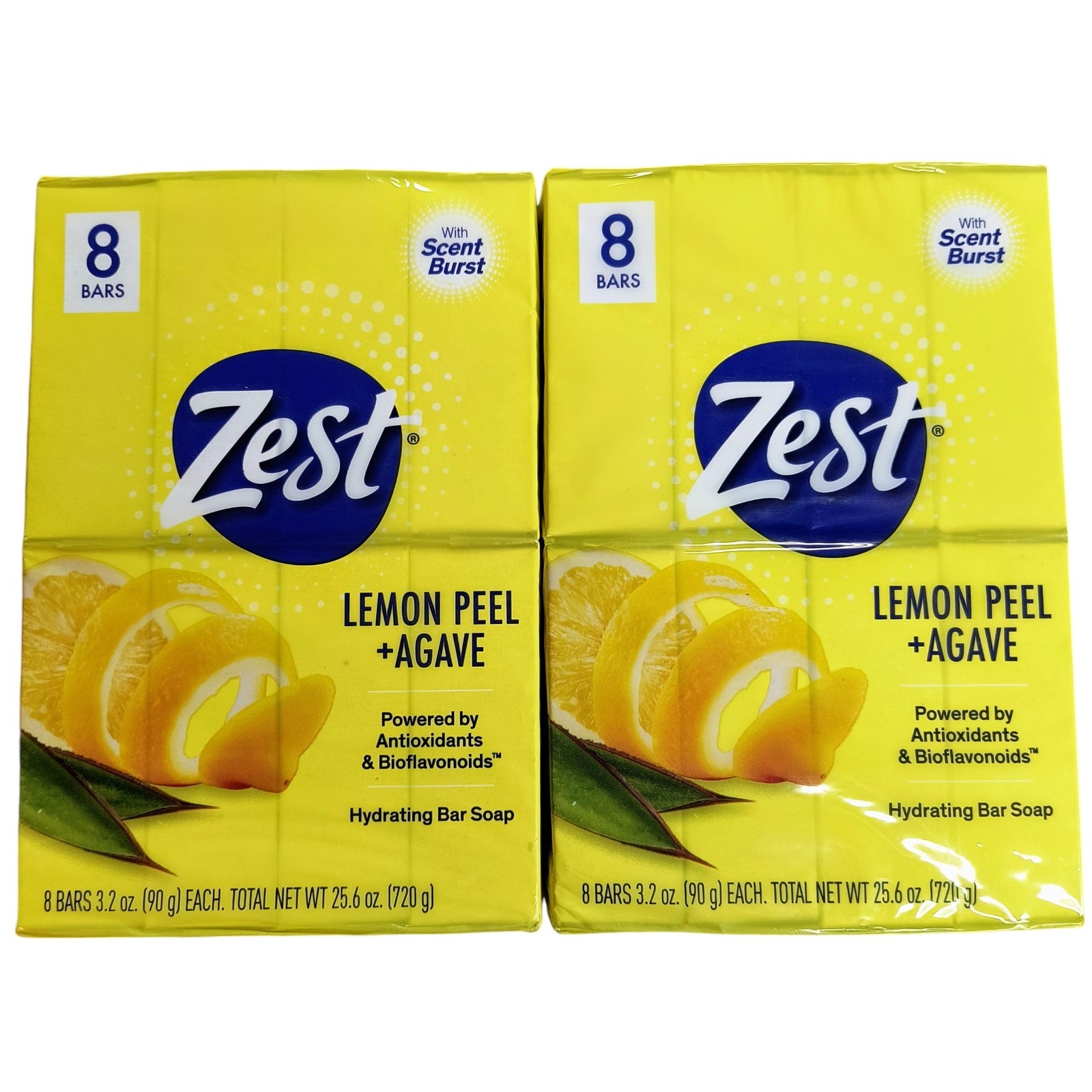 Zest Lemon Peel & Agave 3.2 oz bar soap, 16 bars total – Discontinued