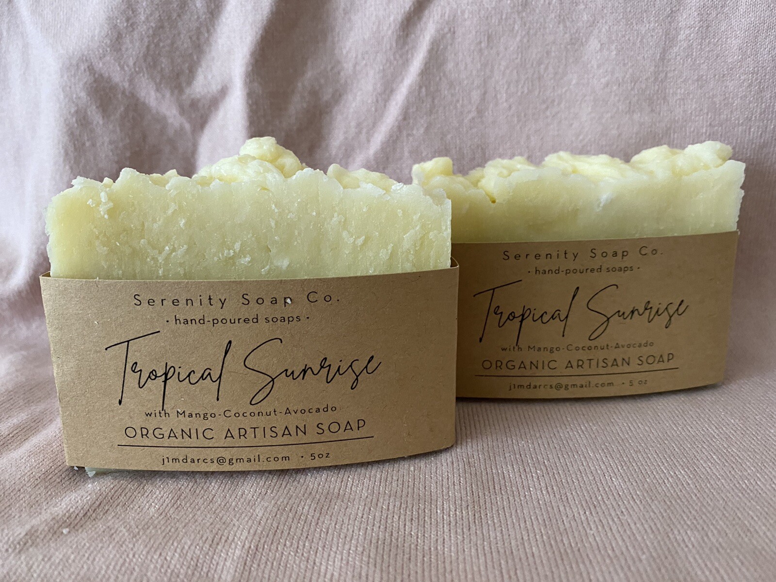 Handcrafted Organic Serenity Soap Tropical Sunrise Moisturizing Coconut Oil