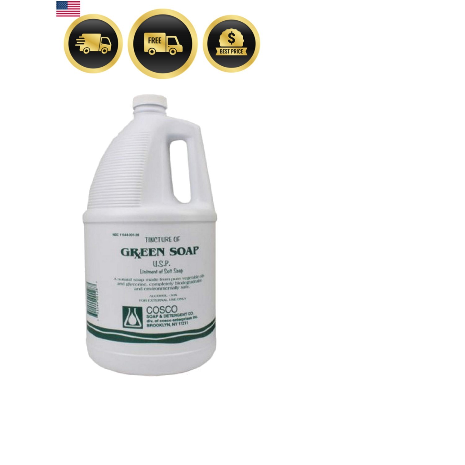 Pure Tattoo Green Soap Bottle, 1 gal, 128 oz.