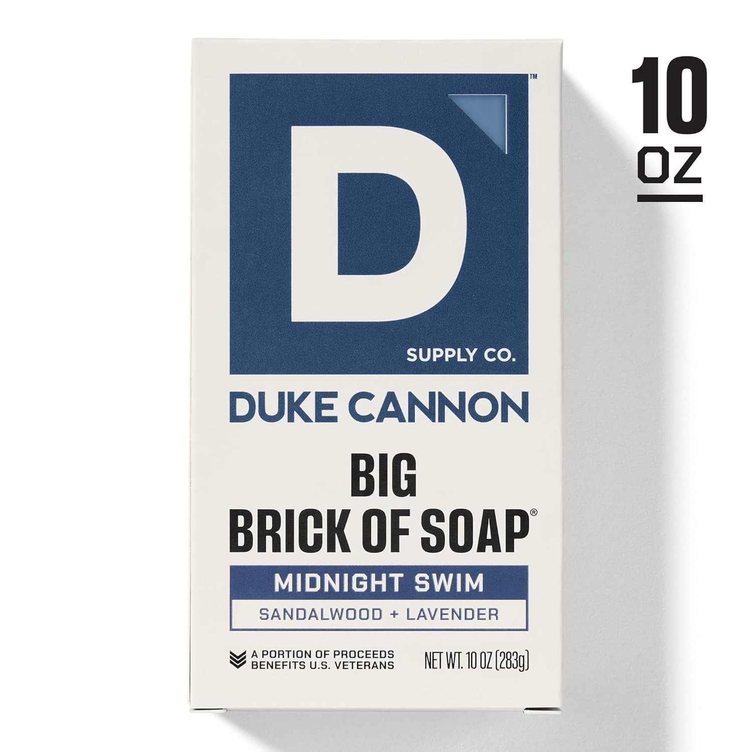 Duke Cannon 10 oz Big Brick Soap – Sandalwood & Lavender, Triple-Milled Luxury