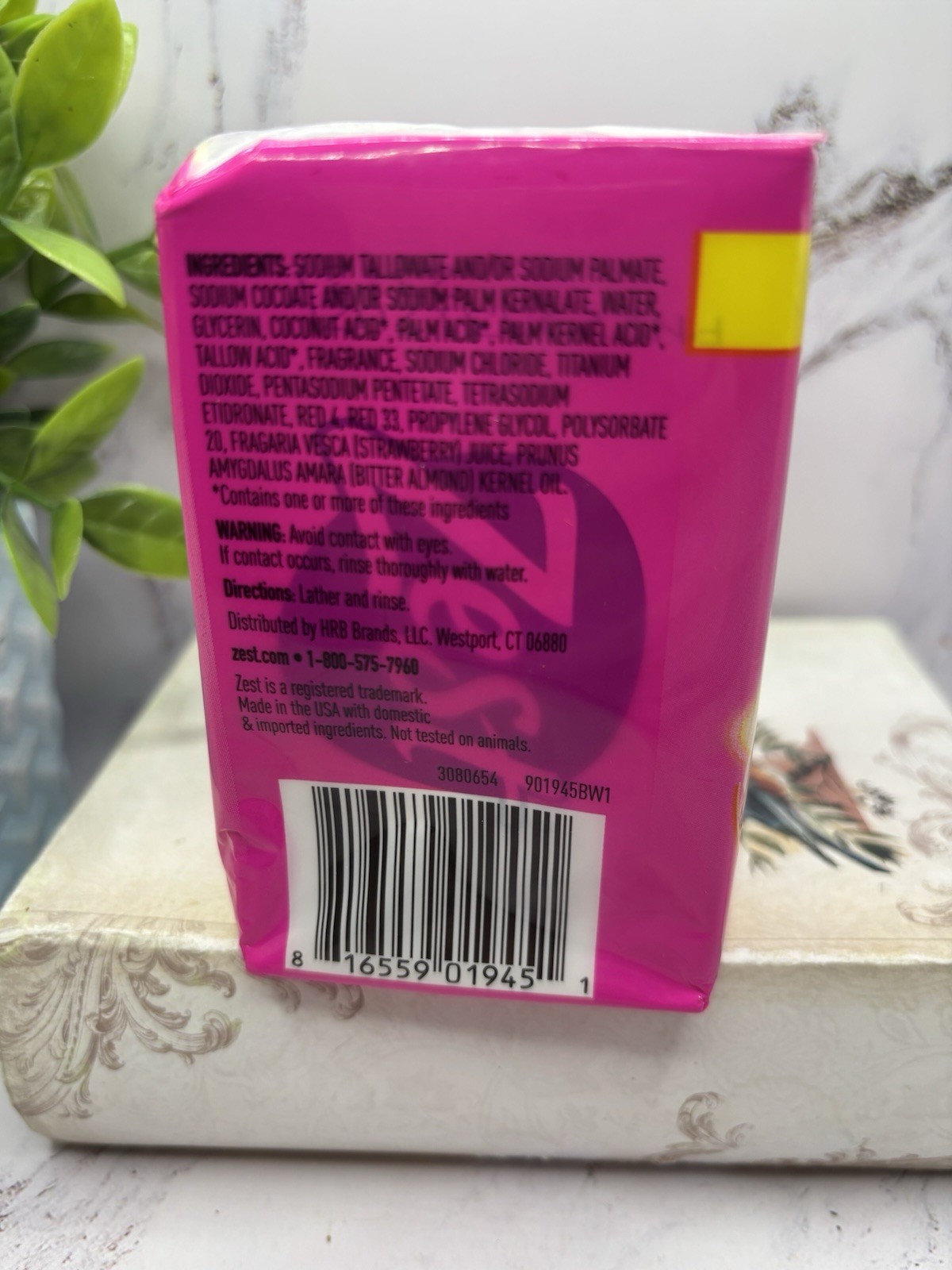 Zest Bar Soap 4.12 oz 2 Bars Scent Lush Orchid & Almond 2 Bars Refreshing Aqua