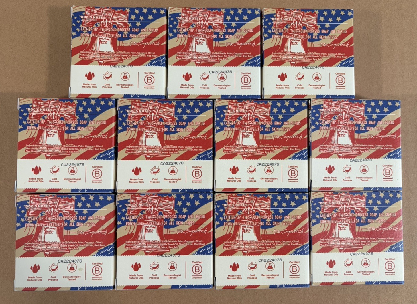 Dr. Squatch FREEDOM FRESH Limited Edition Soap Bar 5oz Each Lot Of 11 NEW