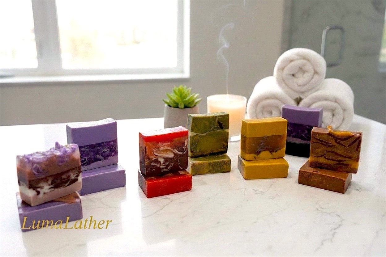 LumaLather Handmade Soap Gift Set of 6 Save 10%|Artisan Moisturizing Bath Soap
