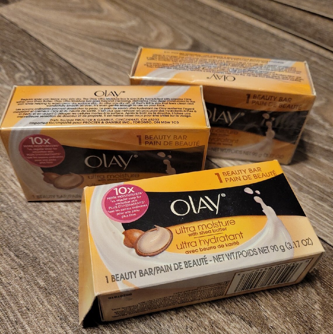 (3x)Pack Boxed Olay Ultra Moisture Shea Butter Beauty Soap Bar (3.17 oz/90 g)