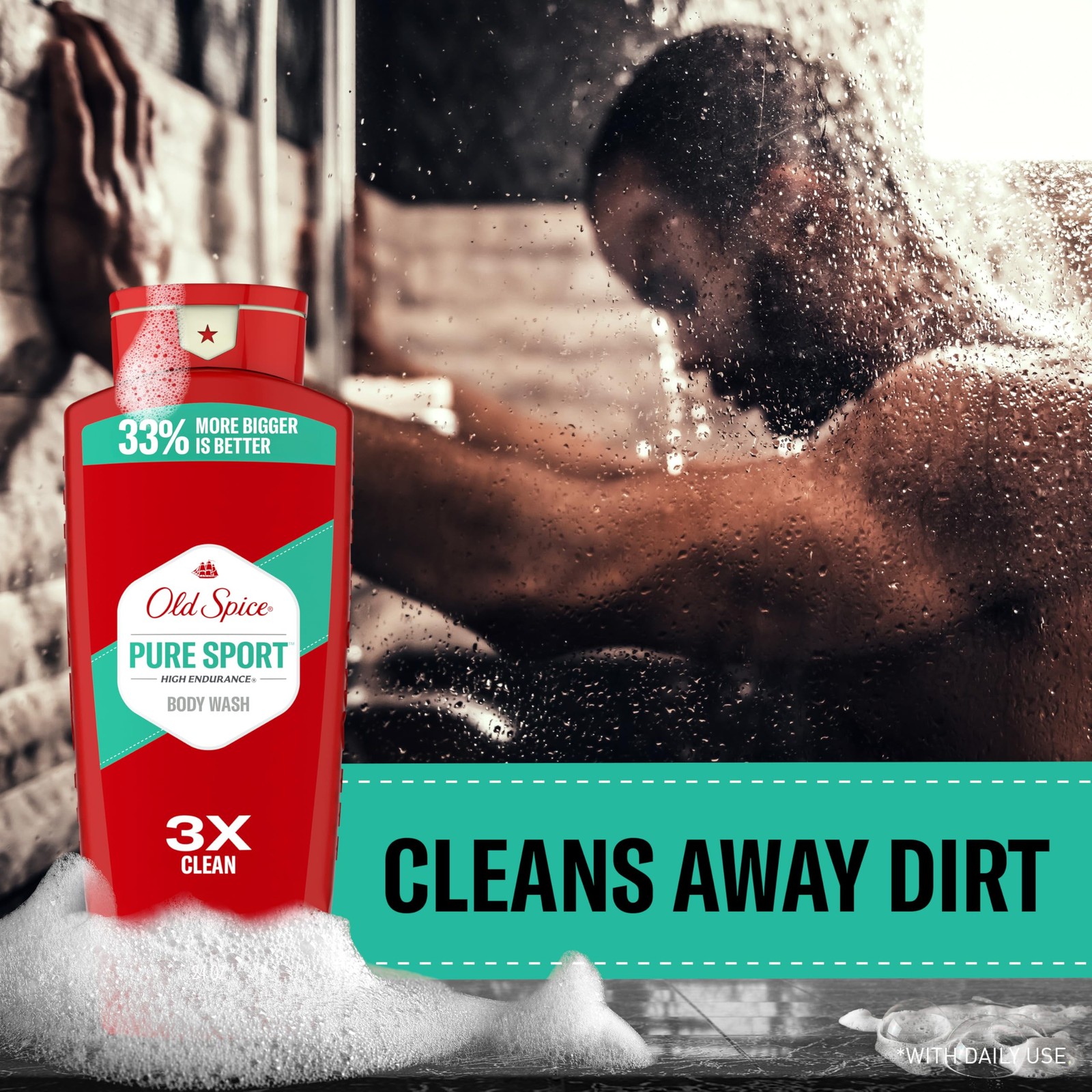 Old Spice Refreshing Body Wash for Men, High 24 Fl Oz (Pack of 4), Red