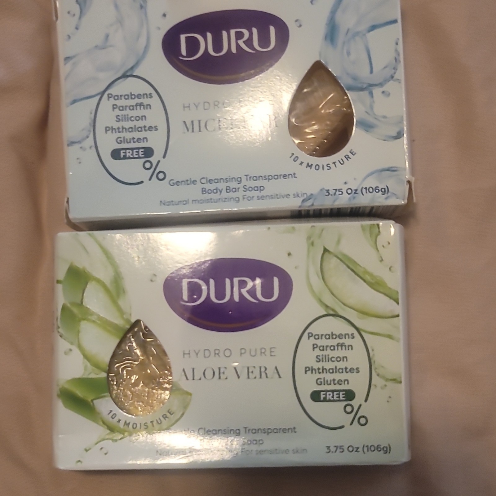 Duru Hydro Pure Micellar Aloe Vera Moisturizing Bar Soap Paraben-Free 3.75 oz