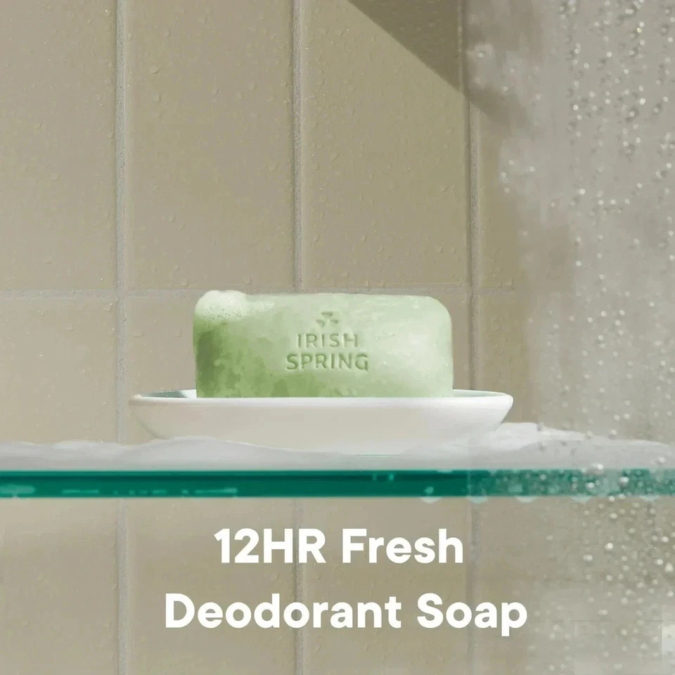 Irish Spring Bar Soap for Men, Aloe Mist Deodorant Bar Soap, 12 Pack, 3.7 Oz