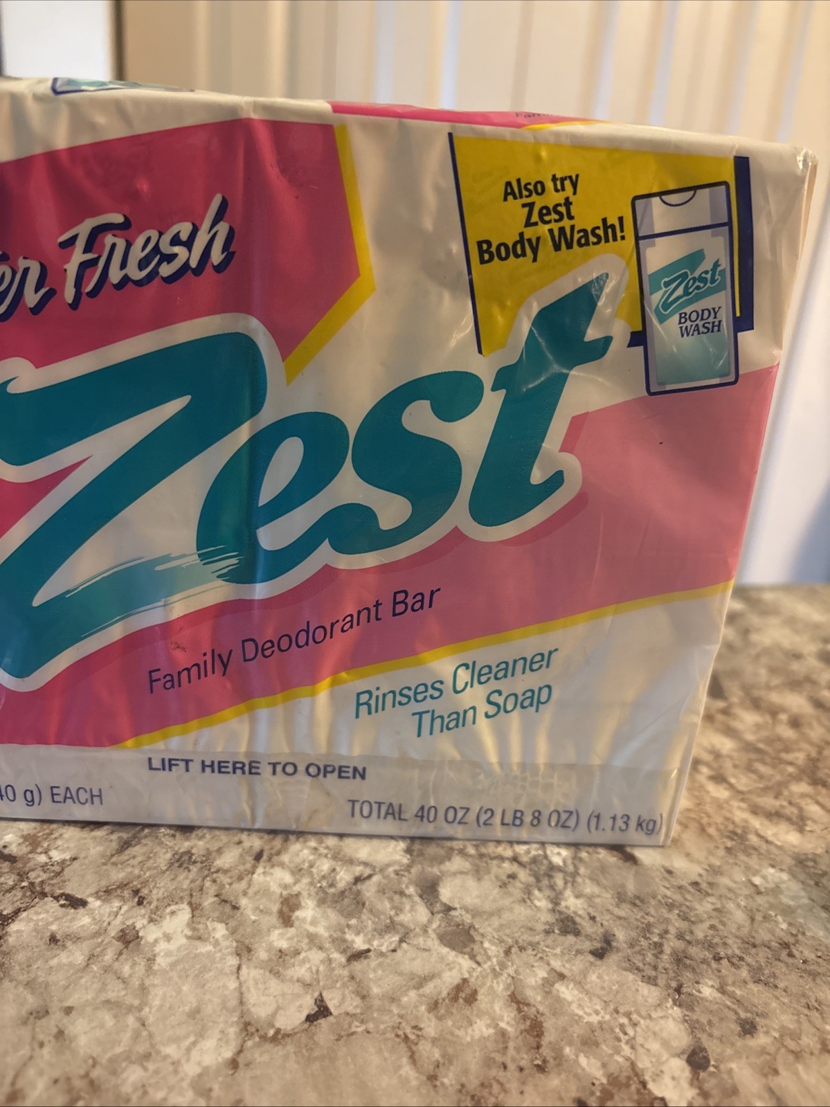 1998 ZEST Whitewater Fresh Deodorant Soap 8x Bath 5 Oz Bars SEALED Movie Prop