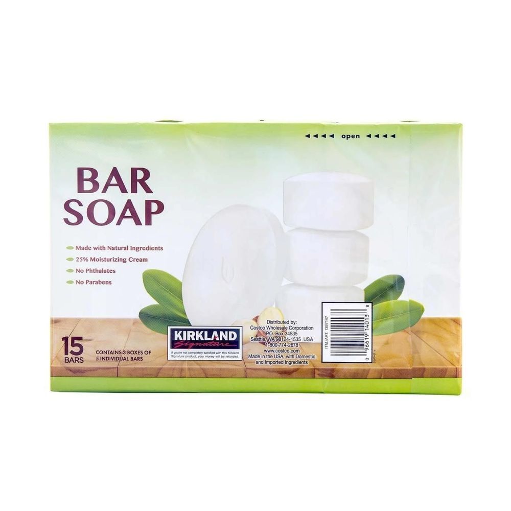 Kirkland Signature Shea Butter Bar Soap 15-Pack 4.5 oz Moisturizing