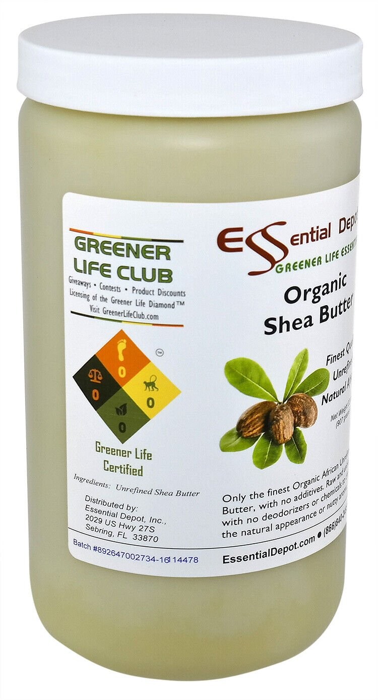 Organic Shea Butter – Grade A – Premium – Unrefined – 32 oz