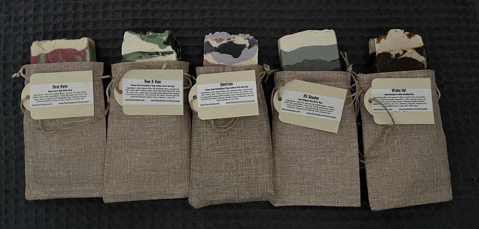 Handcrafted BUZZ Soap Bars – Lot 5 Bars – Assorted Scents Made In South Dakota