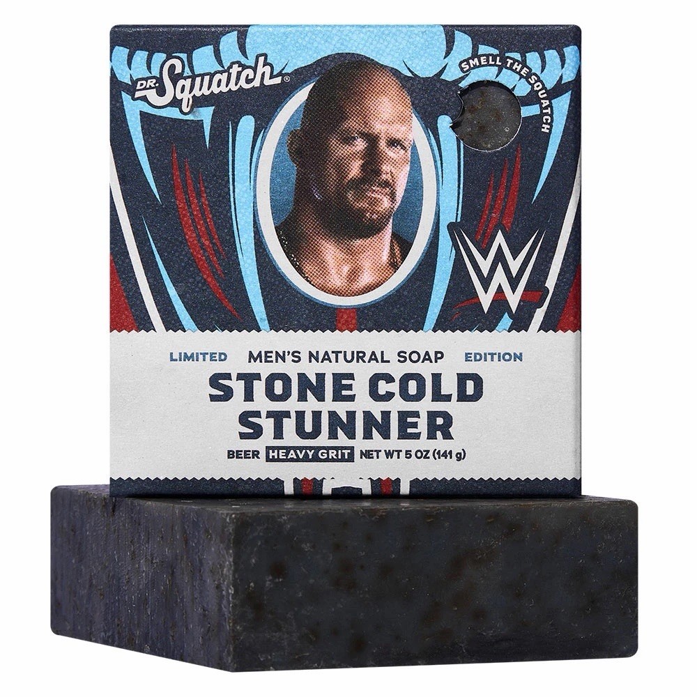 Dr. Squatch Ltd Edition Bar Natural Soap WWE Stone Cold Stunner Heavy Grit 5oz