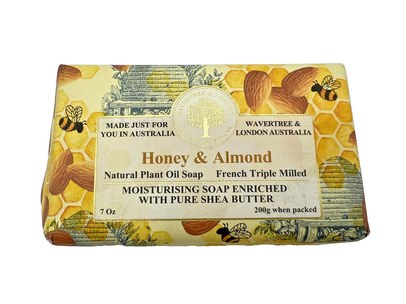Wavertree & London Honey & Almond Soap – 7 oz bar