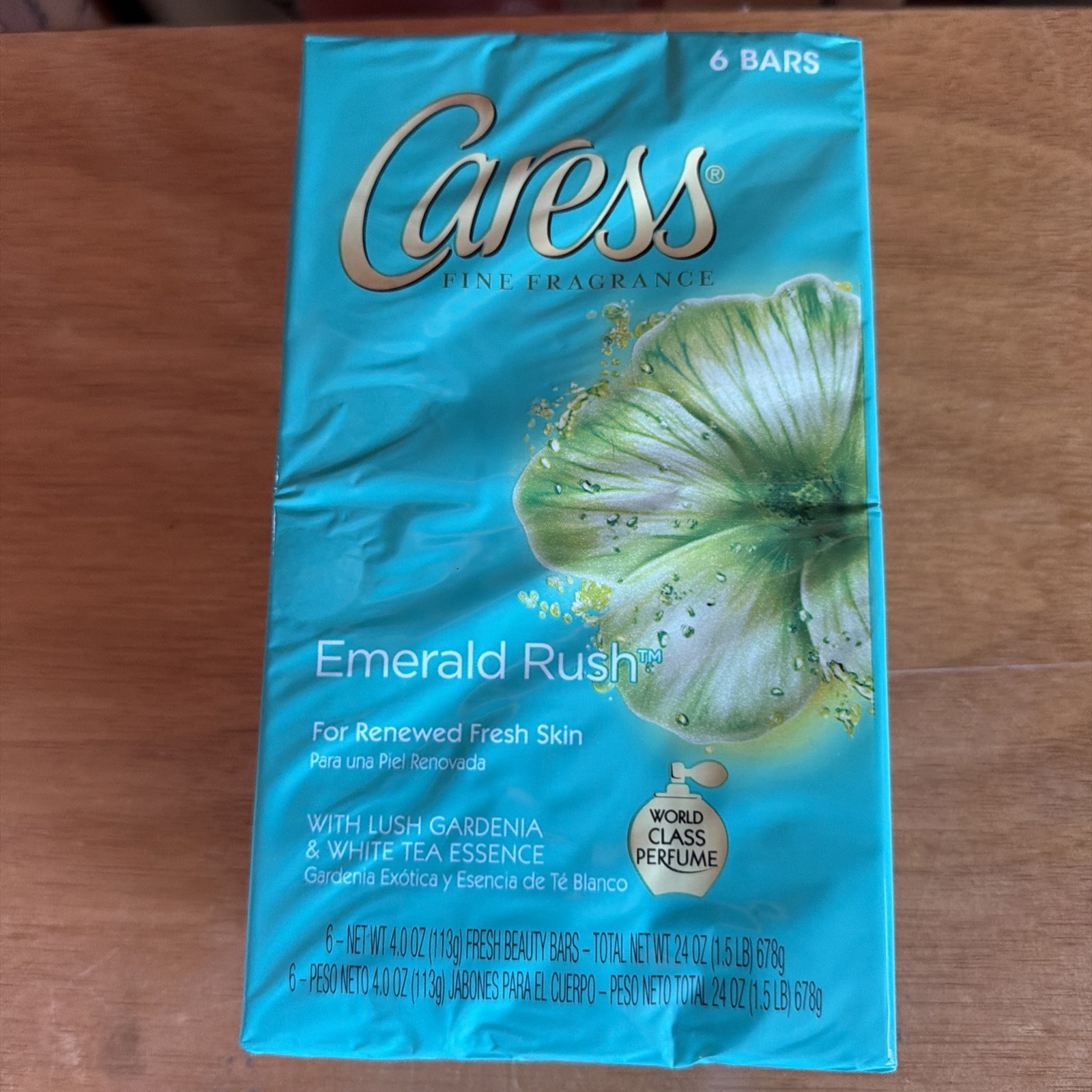 6 Bars Caress Emerald Rush Beauty Bars Lush Gardenia & White Tea NEW Bar Soap