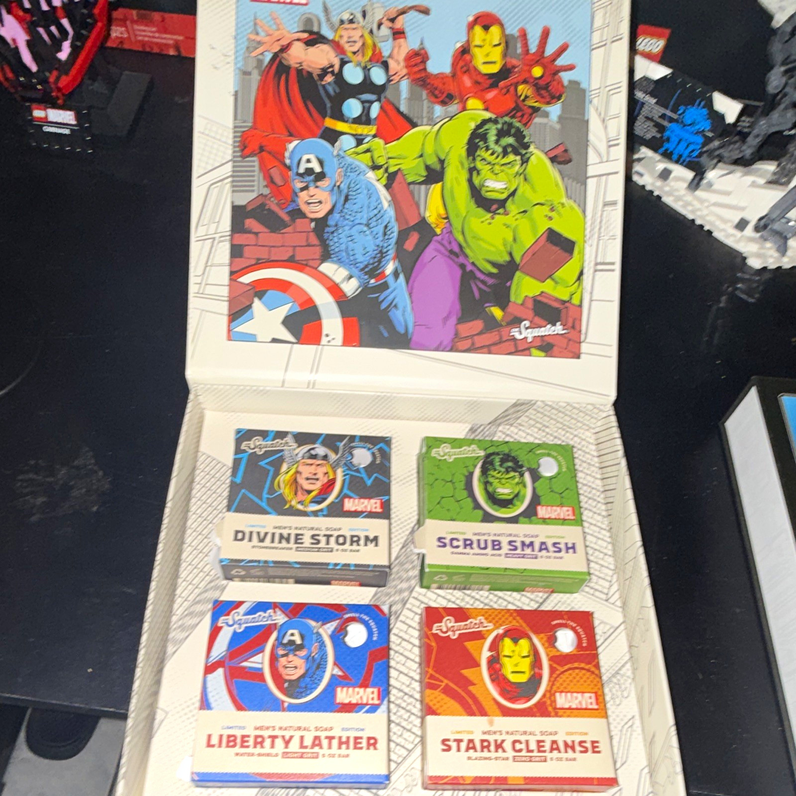 Dr. Squatch Marvel Limited Edition Assorted Soap Set 4-Pack NO SOAP