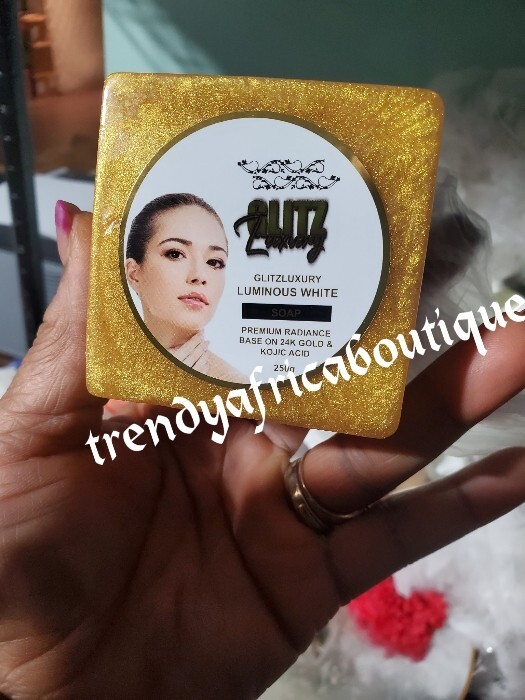 Glitzluxury LUMINOUS WHITE PREMIUM RADIANCE SOAP. BASED ON 24K & KOJIC 250gx 1🔥