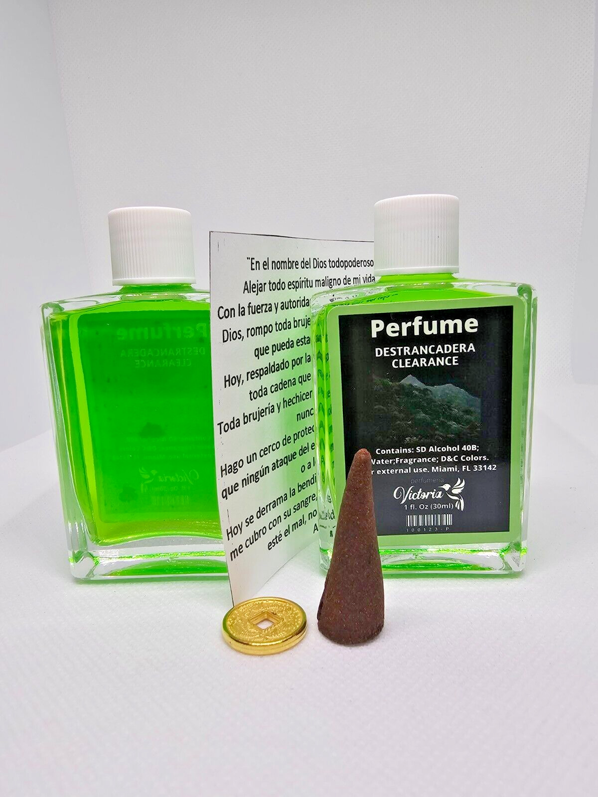 DESTRANCADERA PERFUME CON FEROMONAS ELIMINA ENERGIAS NEGATIVAS ORACION AMULETO