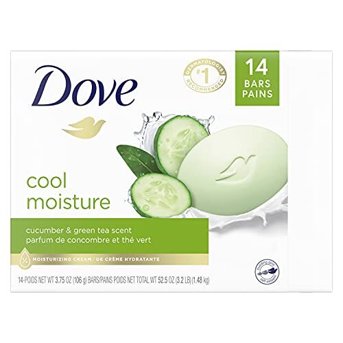 Dove Skin Care Beauty Bar For Softer Skin Cucumber and Green Tea More Moistur…