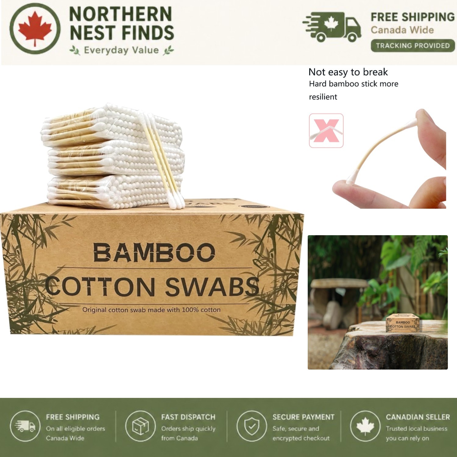 Gentle 900pcs Natural Bamboo Swabs – The Eco-Friendly Choice for Every Purpose