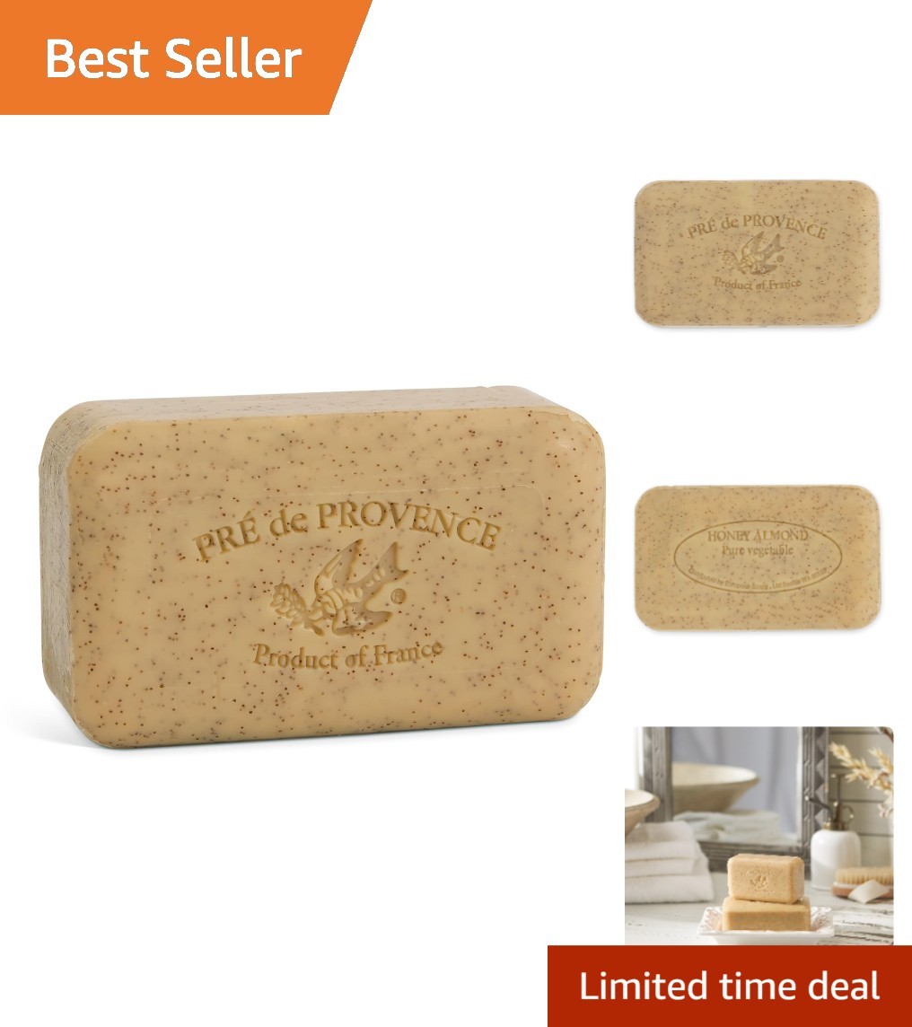 Indulge with Artisanal Shea Butter Soap – Honey Almond Scent, 5.3 Ounce Bar
