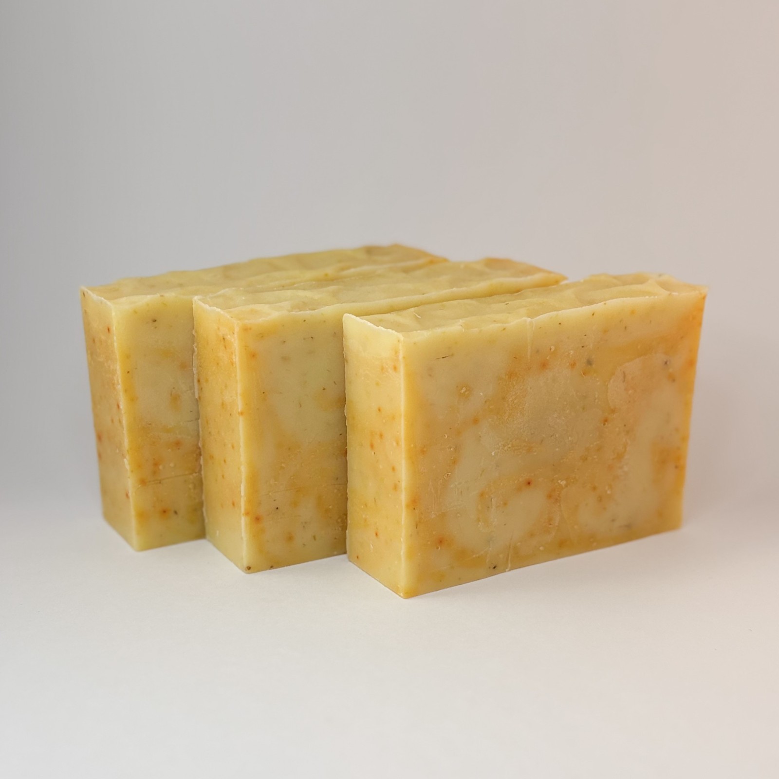 Handmade Orange Calendula Cold Process Soap With Shea Butter & Sweet Almond Oil