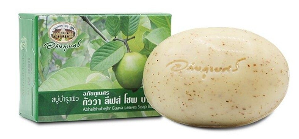 4x100g Soap Abhaibhubejhr Guava Leaves Bar Thai Body Skin Body Bath Care