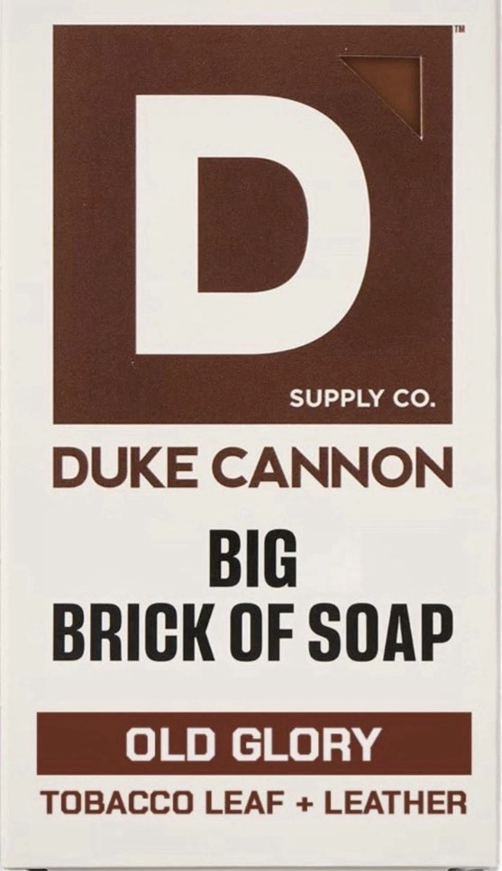 Duke Cannon Big Ass Brick of Bar Soap Old Glory Tobacco Leaf & Leather Men 10oz
