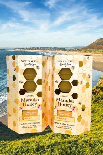 2-Pack New Zealand Beauty Spa ~ MANUKA HONEY Moisturizing SOAP Bars 5 Pack each