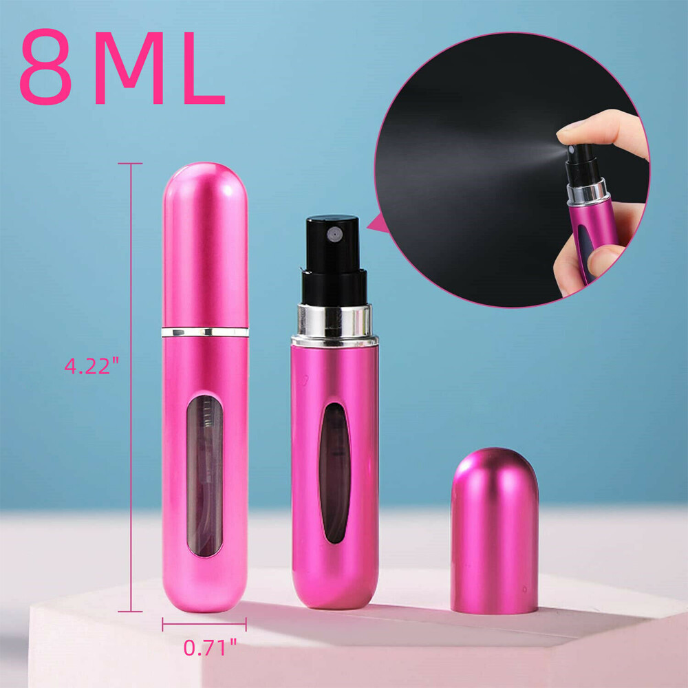5/10Pcs Mini Refillable Travel Portable Perfume Atomizer Bottle Spray Pump Case
