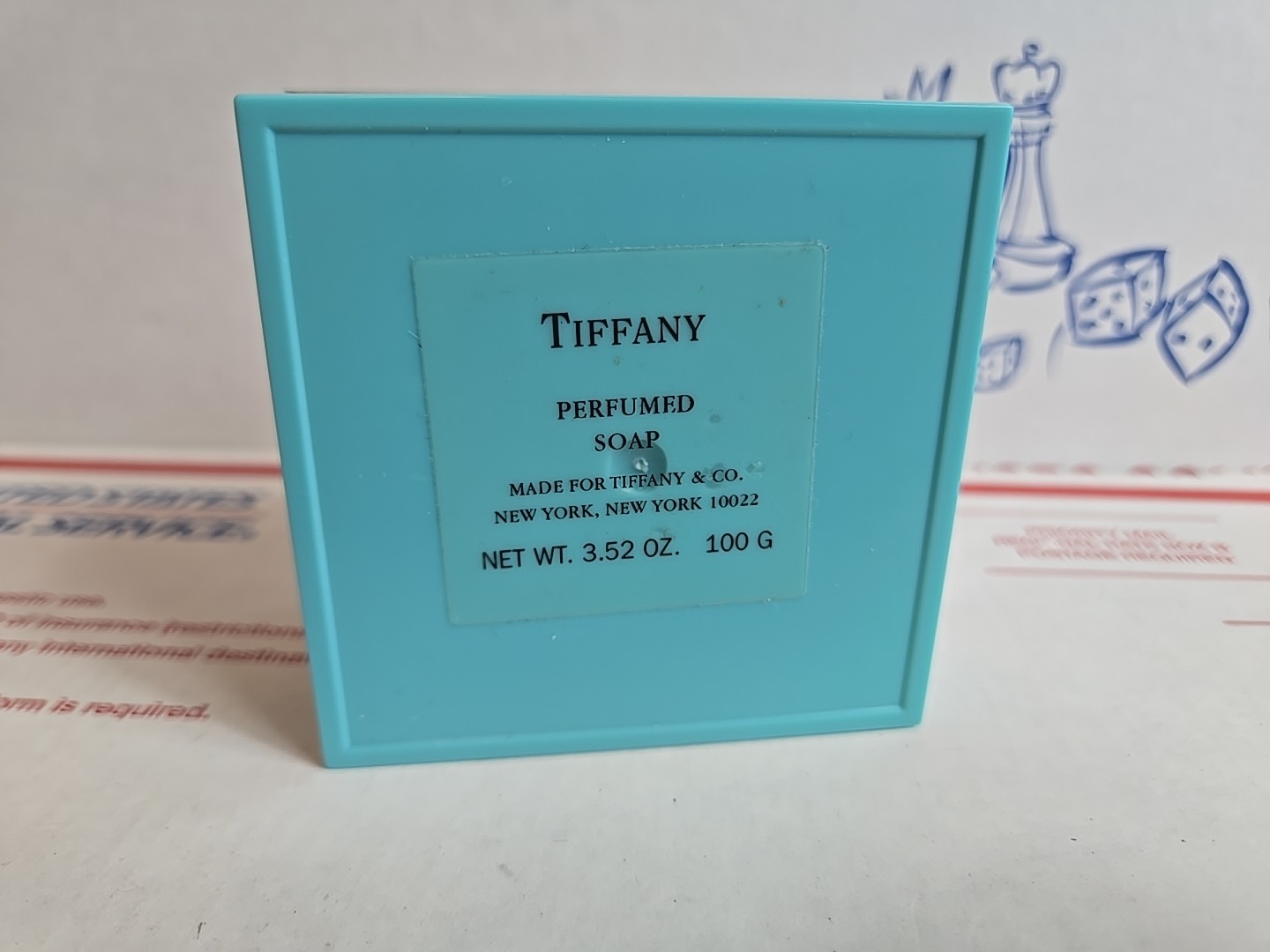 Tiffany & Co. 3.52 Oz. Net Wt. 100G Perfumed Soap in Case, NEW