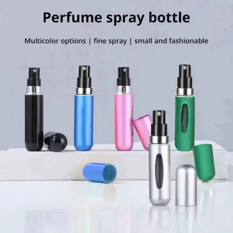 6 PCS/Set Refillable Travel Portable Perfume Atomizer Bottle Spray Pump Case 5ML