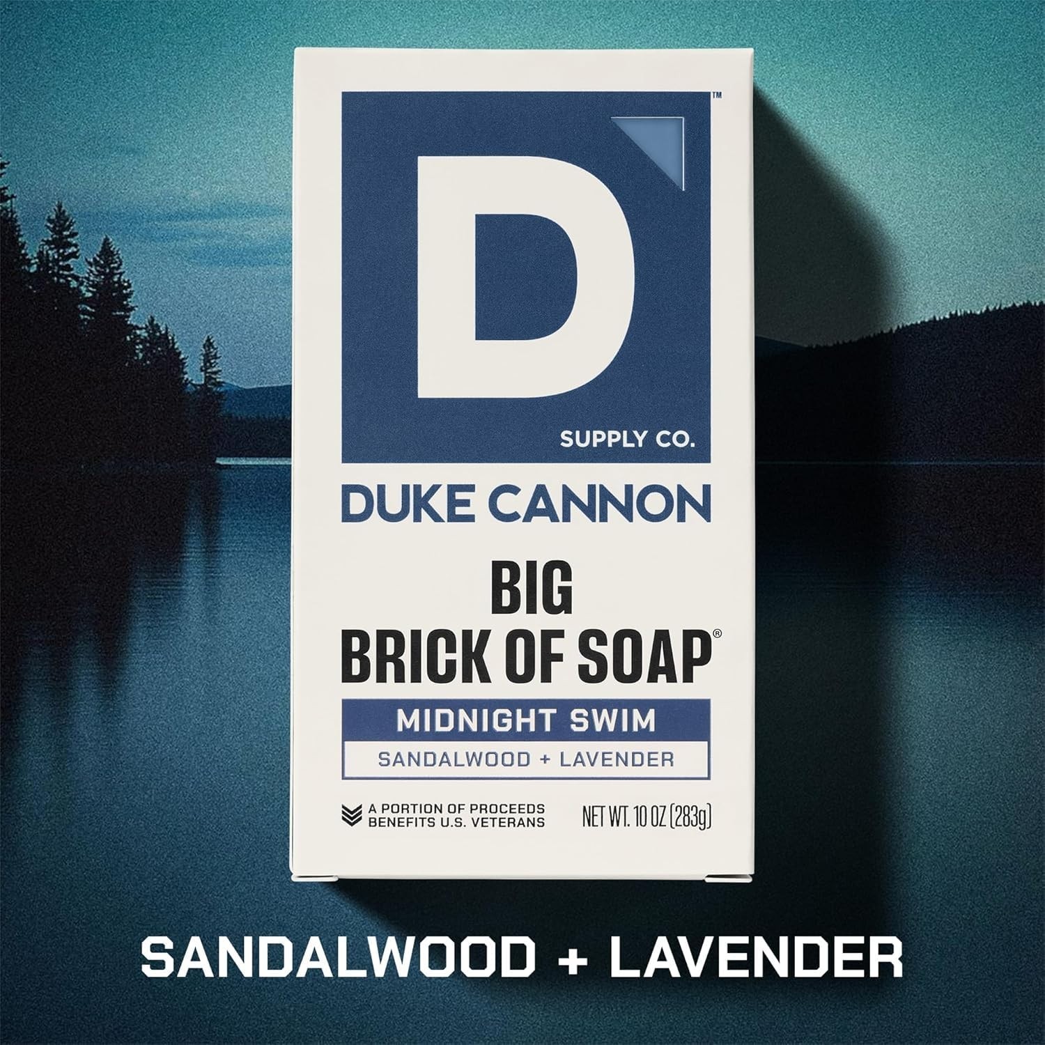 Duke Cannon 10 oz Big Brick Soap – Sandalwood & Lavender, Triple-Milled Luxury