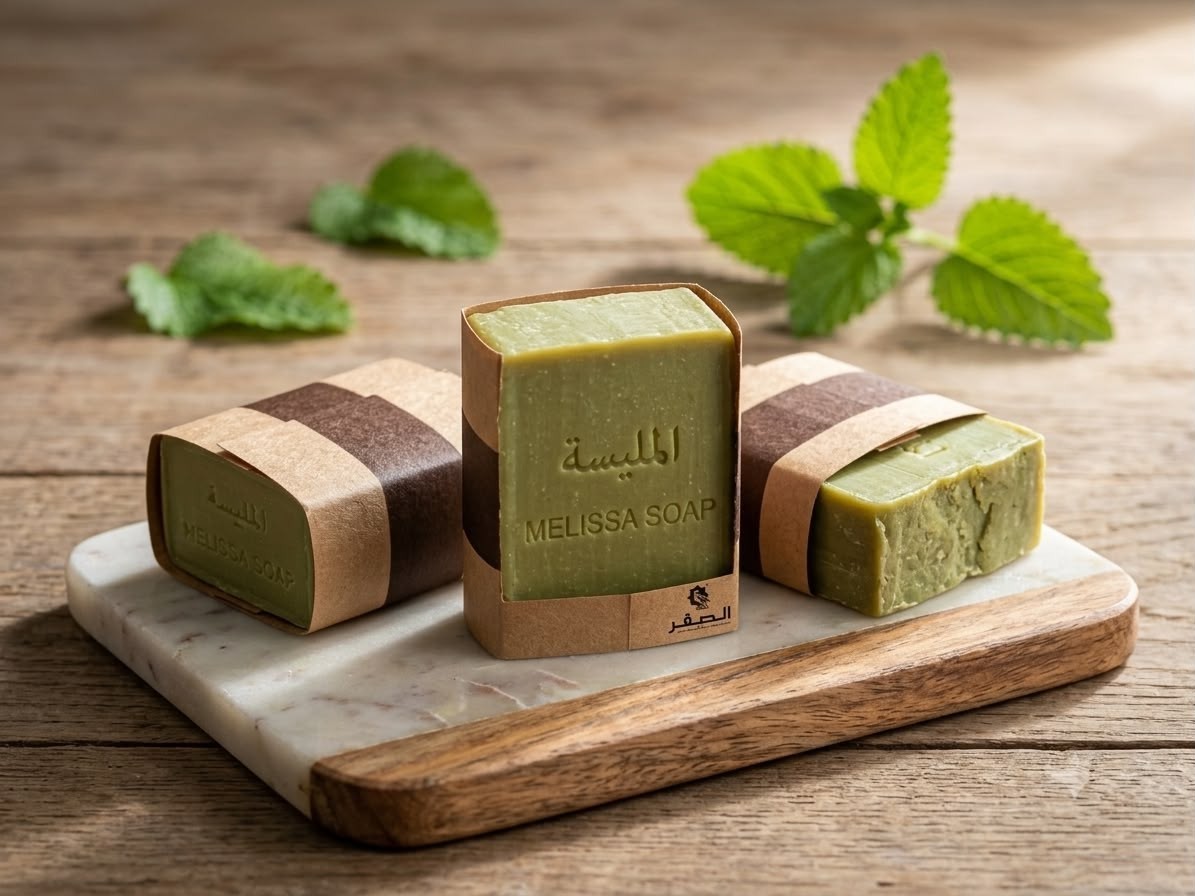 Natural Handcrafted Melissa Soap Bar Organic Balm Herbal Skin Care Soap