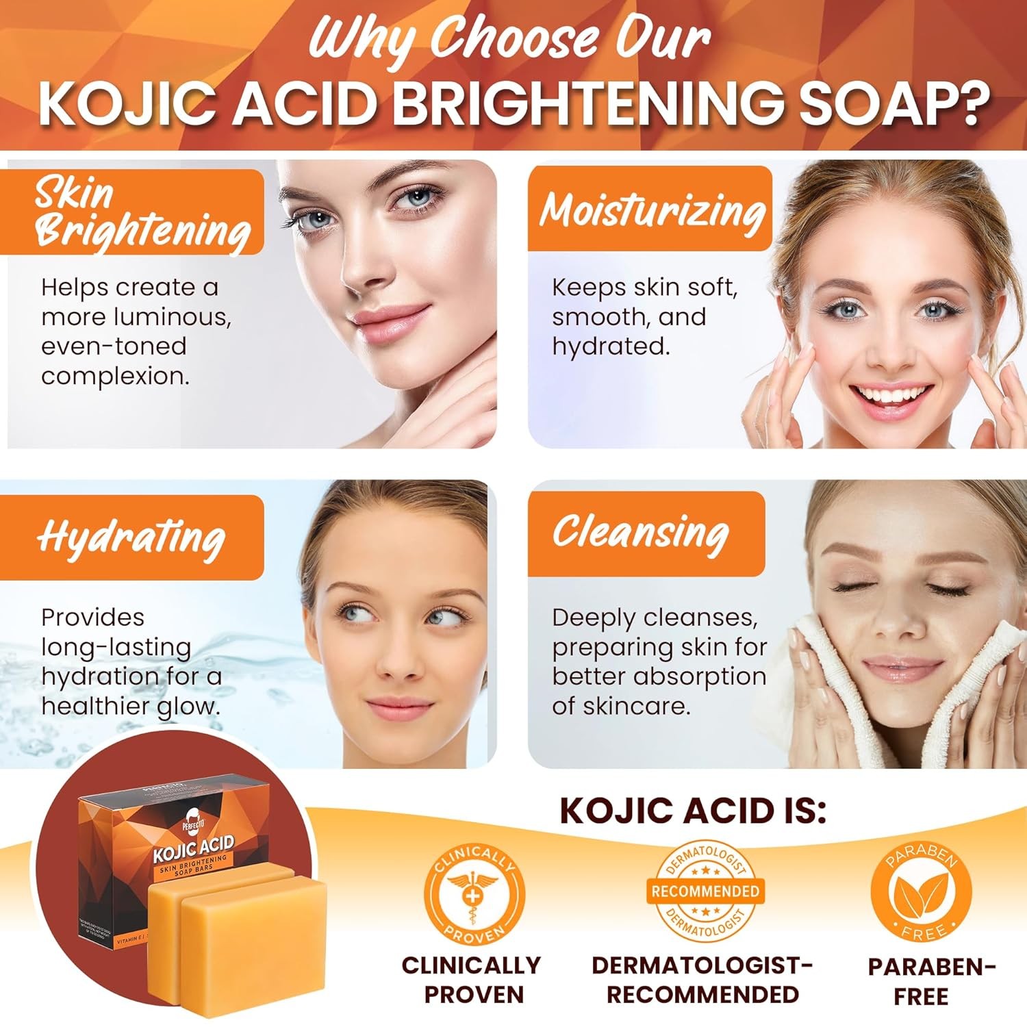 Perfecto Kojic Acid Soap Bar for Hyperpigmentation – All-Natural Kojic Acid Turm