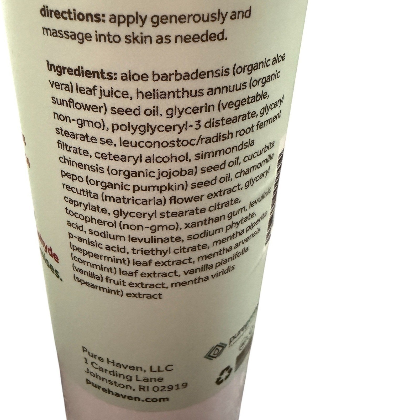 Pure Haven Body Soap Vanilla Spearmint Coconut & Lotion Sweet Peppermint Vanilla