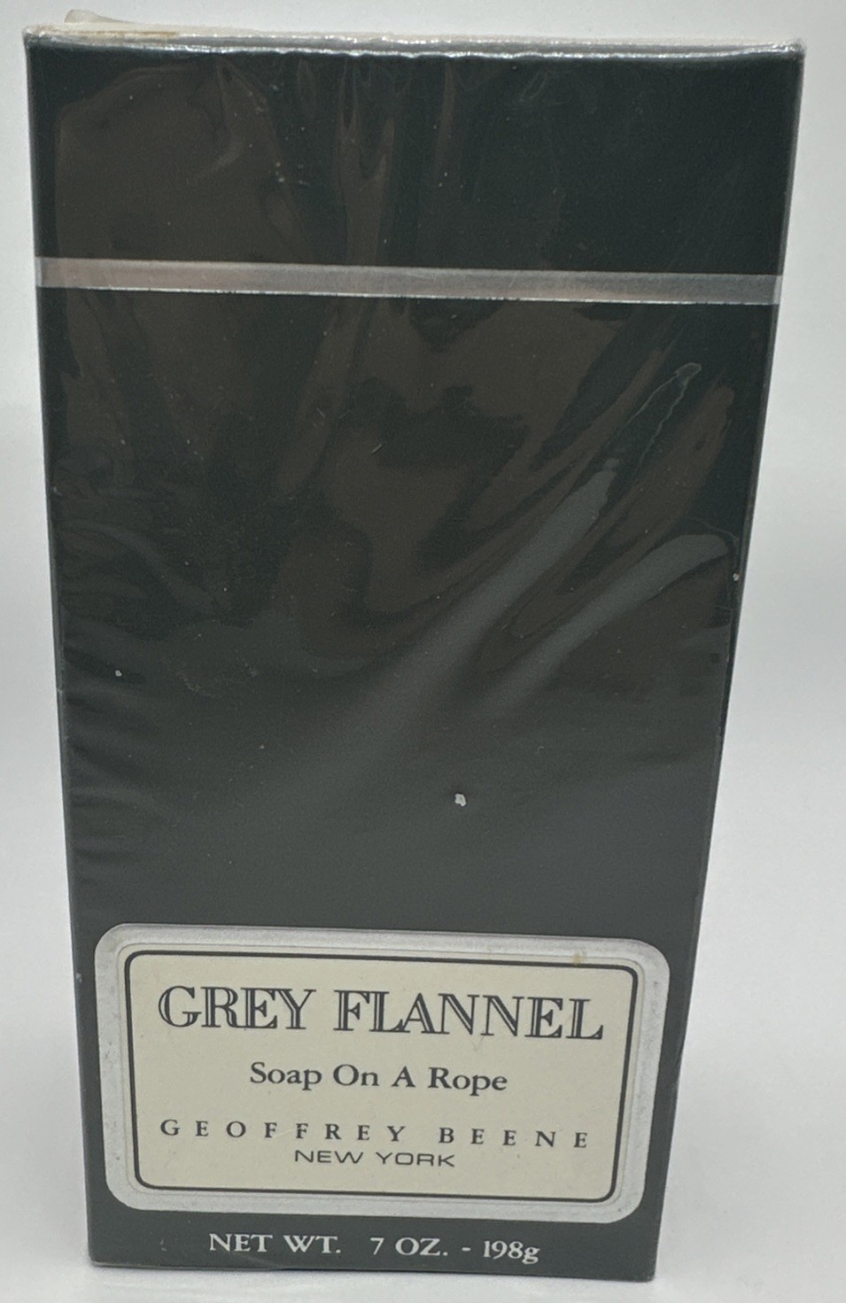 Vtg Geoffrey Beene Grey Flannel Bar Soap on a Rope 7oz NEW New York