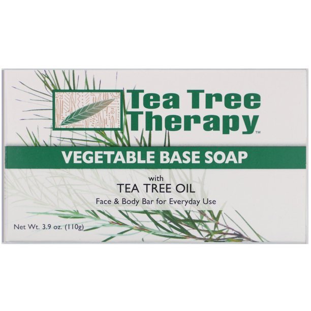 Tea Tree Therapy Vegetable Base Soap with Tea Tree Oil Body Bar 3.9 oz 12 Pack
