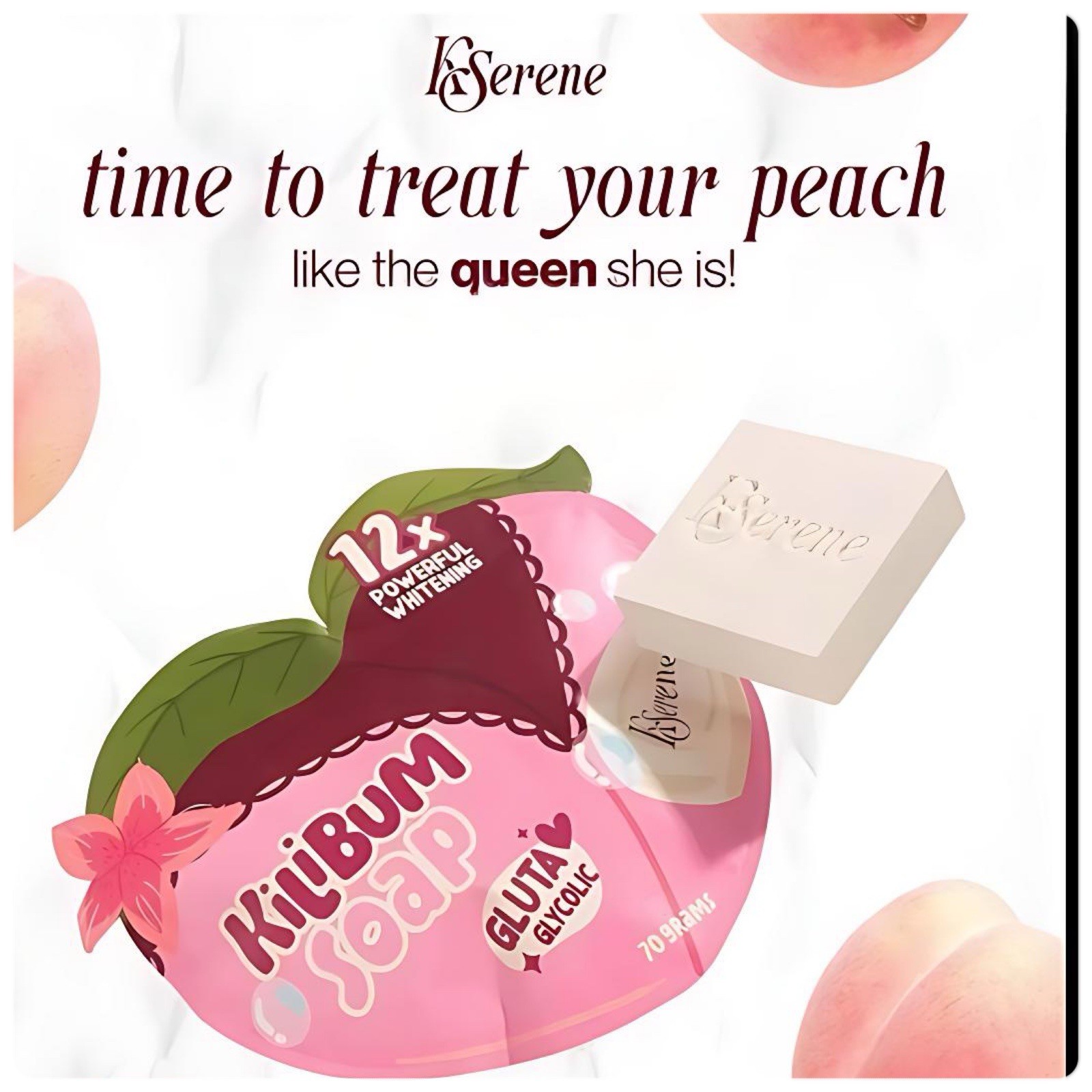 KSerene KiLiBUM Soap 70gX3 Bars + Extra White Underarm Serum Cream 30g