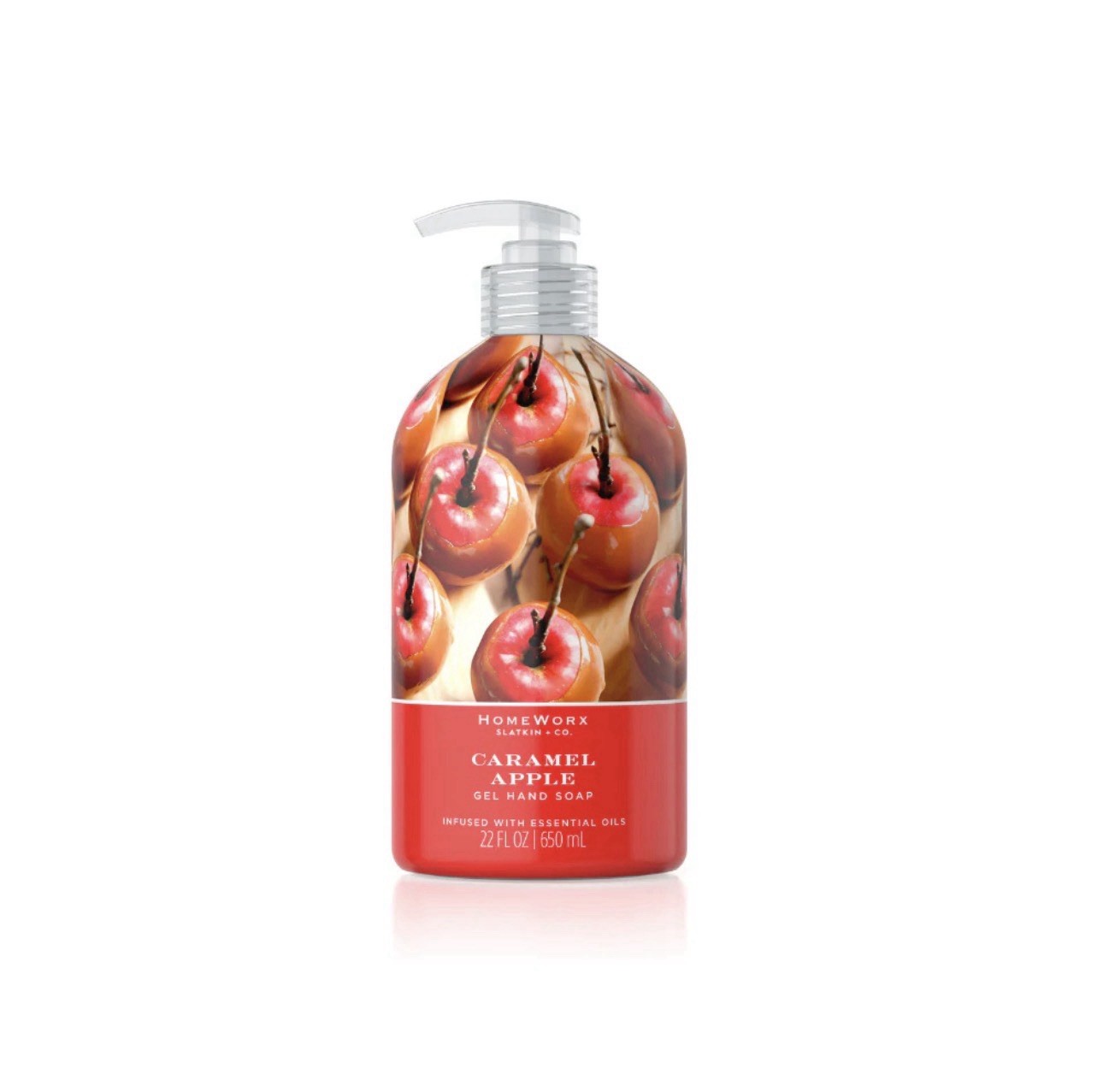NEW HOMEWORX BY SLATKIN & CO CARAMEL APPLE GEL HAND SOAP-22 FL OZ-