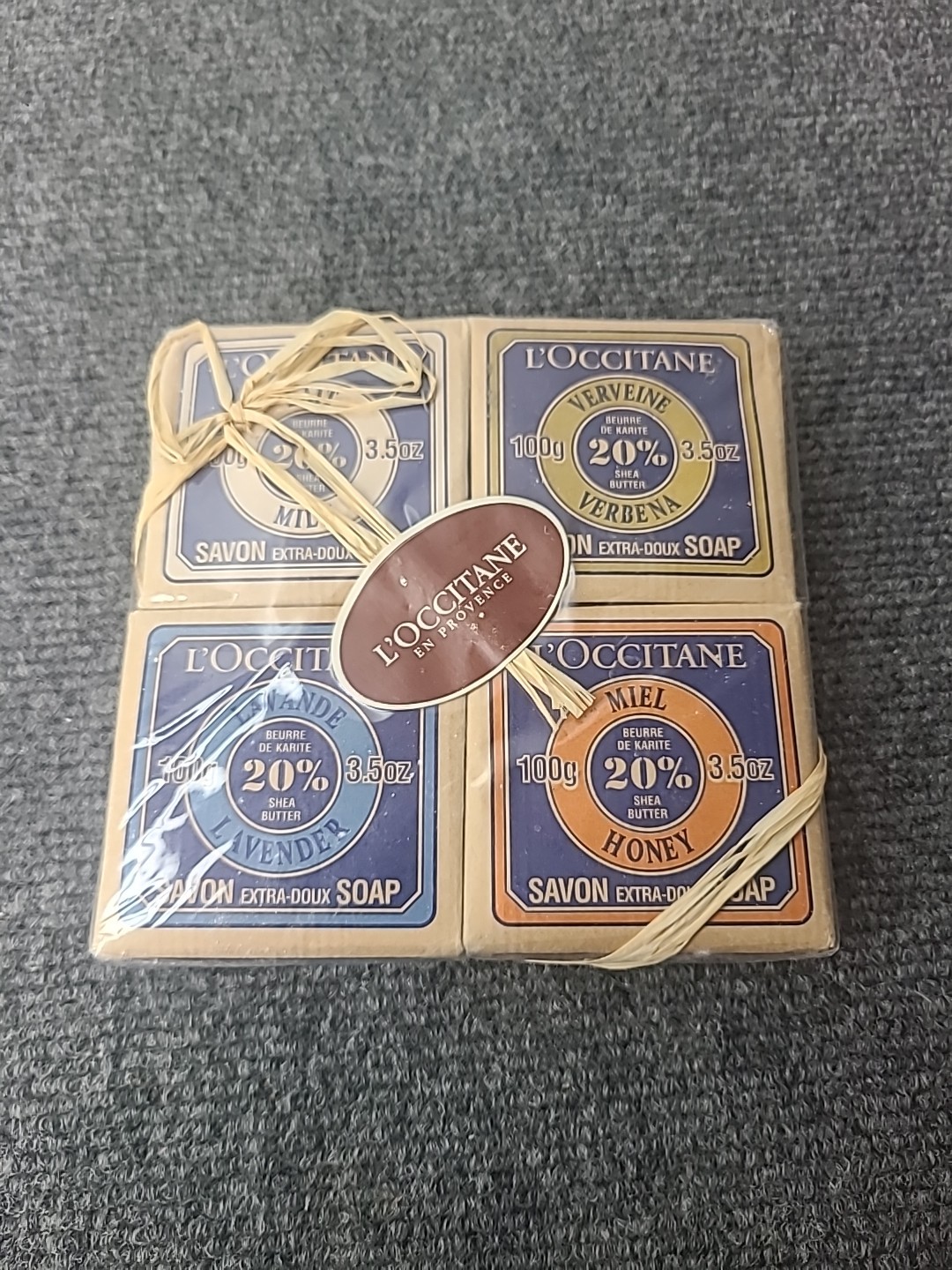 L’Occitane SAVON Extra Doux Assorted 100g Soaps 4 Pack. Sealed.