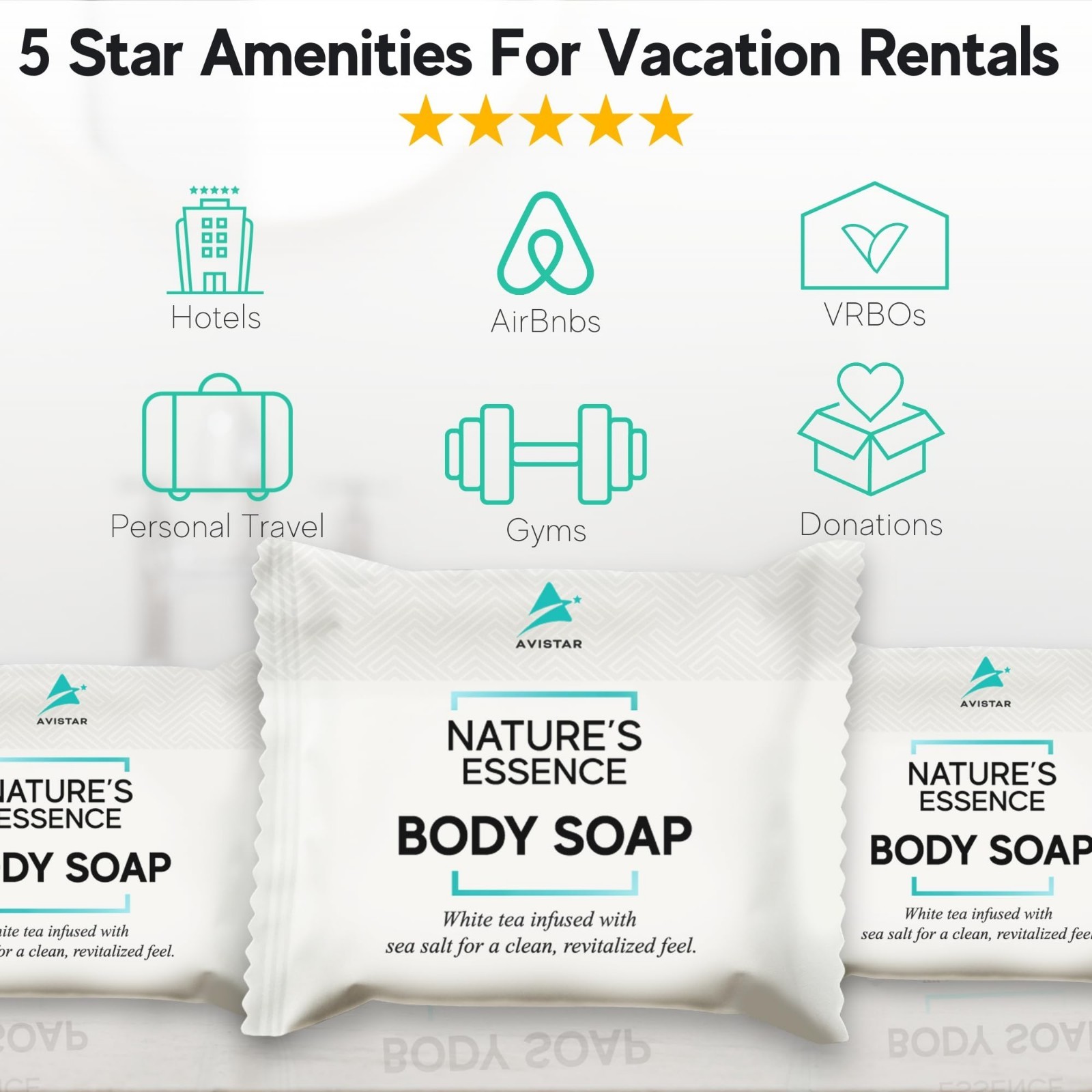 Bulk Mini Hotel Soap Bars – 60 Pack Individually Wrapped Travel Size Toiletries