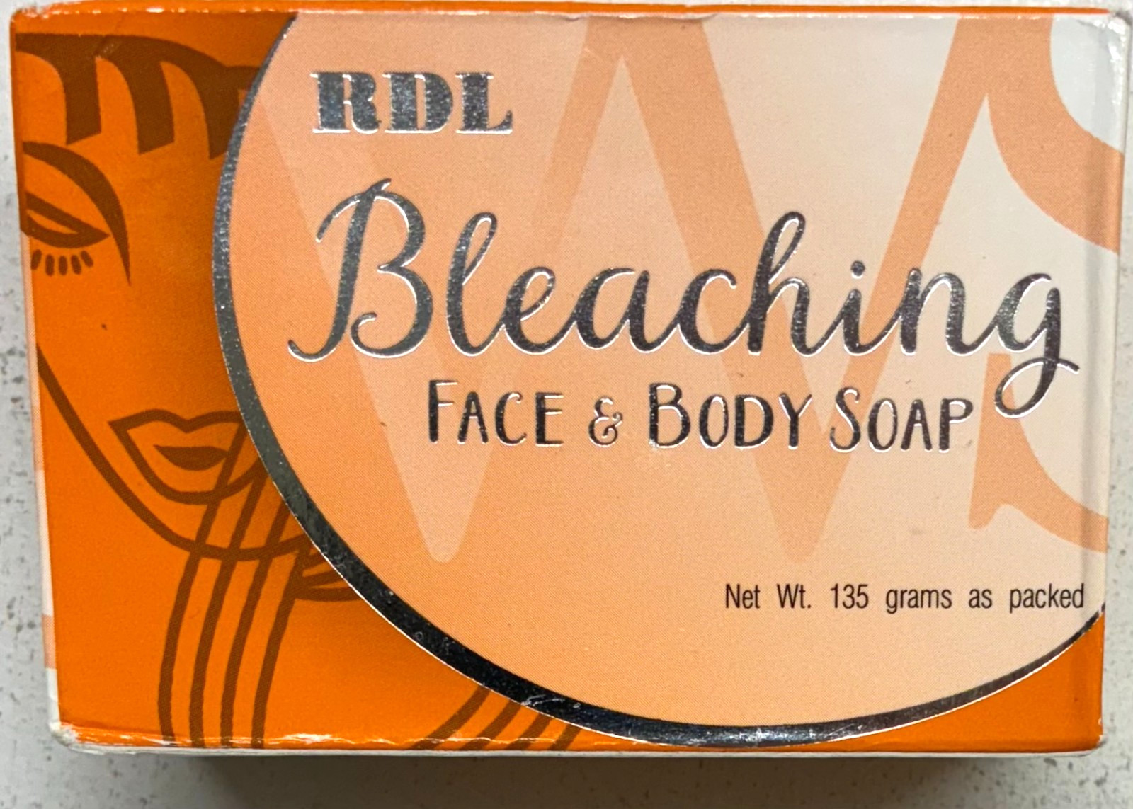 RDL Bleaching Face and Body Bar Soap 135 grams External Use Only New Sealed