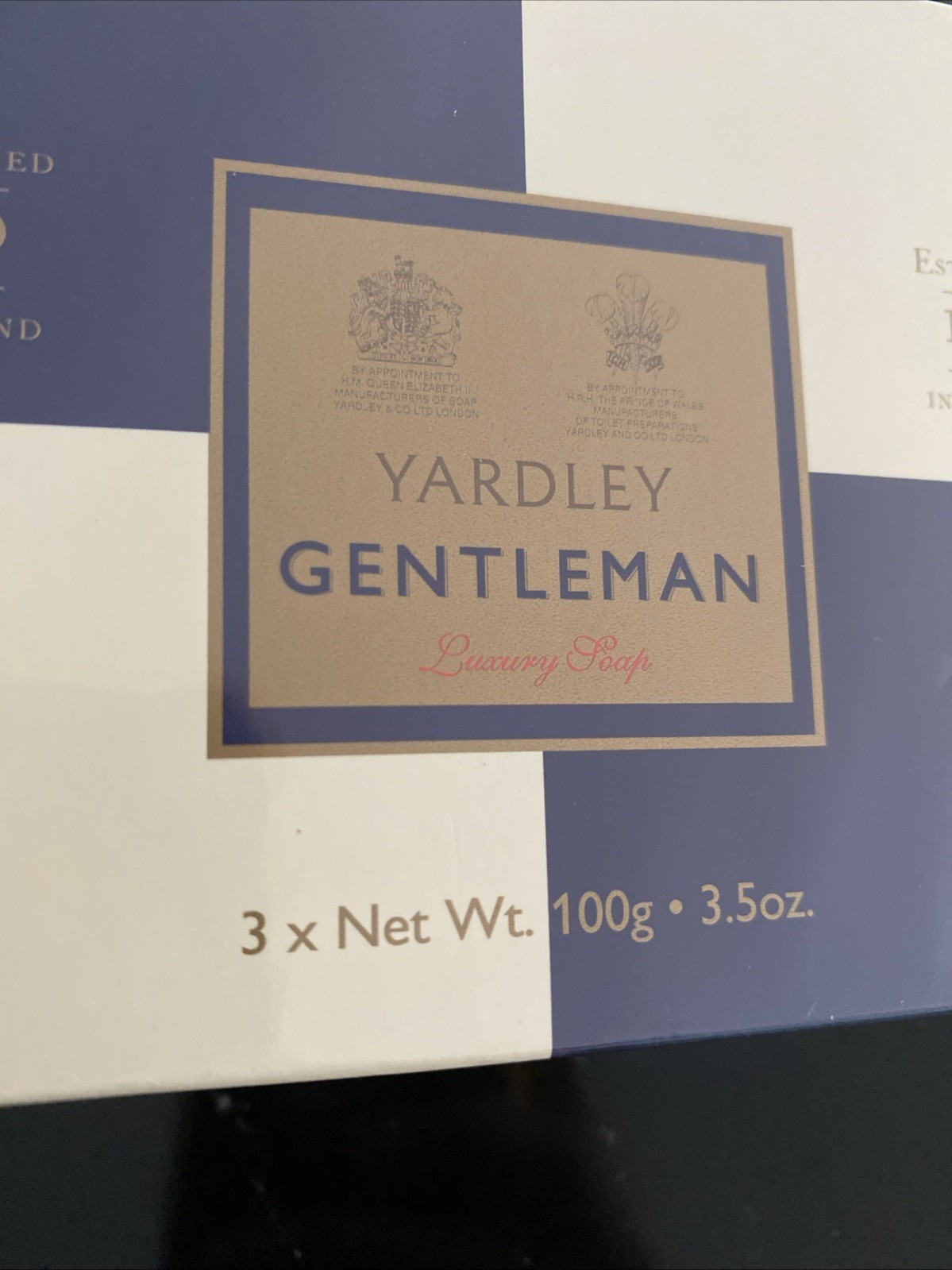 Yardley Gentleman Soap For Men Boxed Set of 3 ( 3.5 oz each)