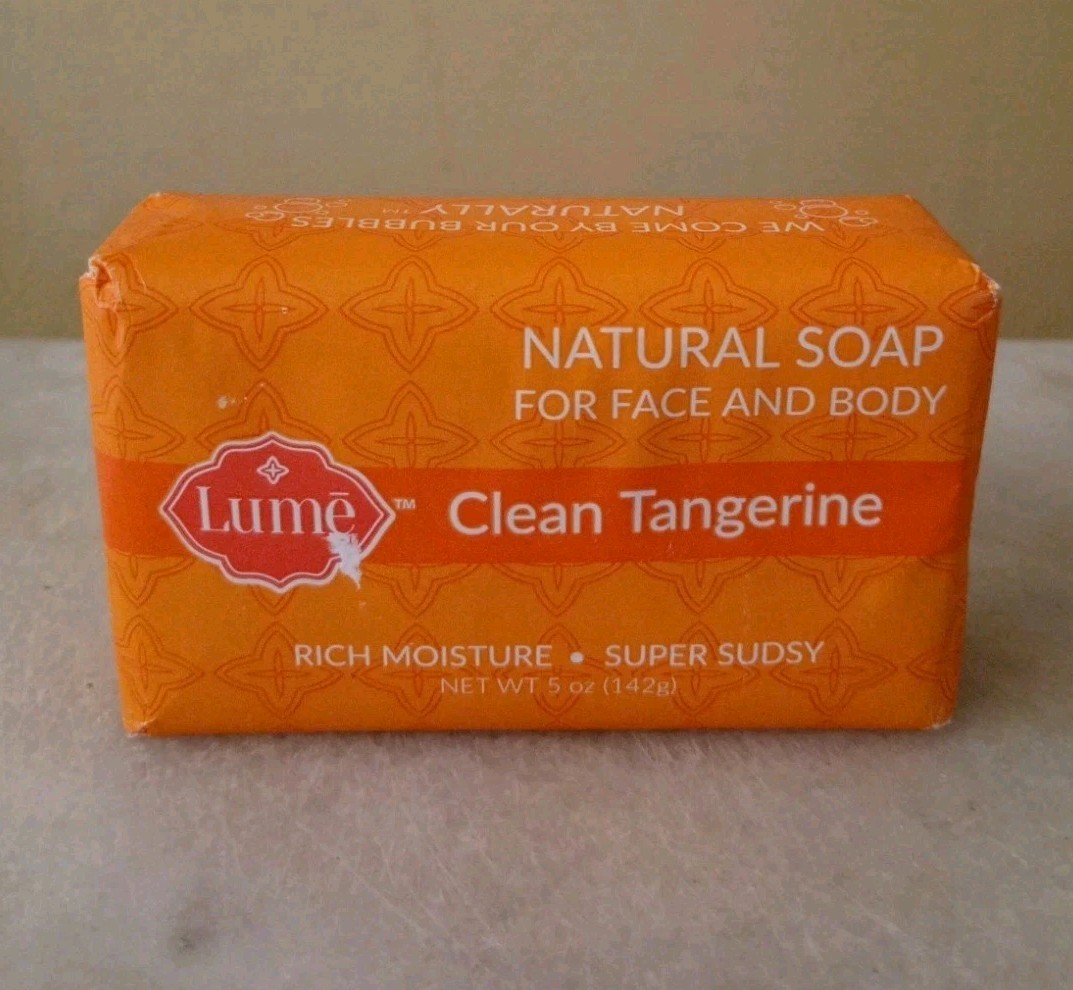 NEW LUME CLEAN TANGERINE 5oz Bar Soap FULL SIZE Bar READ