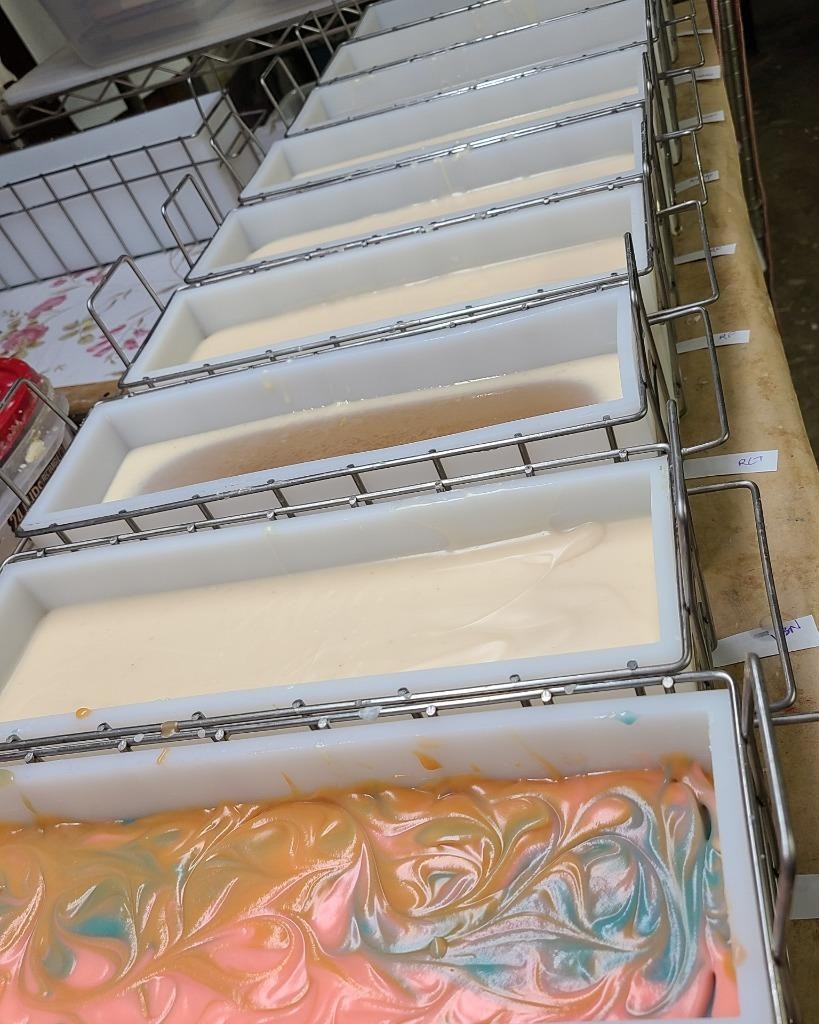 Pair of Handmade citrus Goat Milk Soaps, essential oils, ships fast!