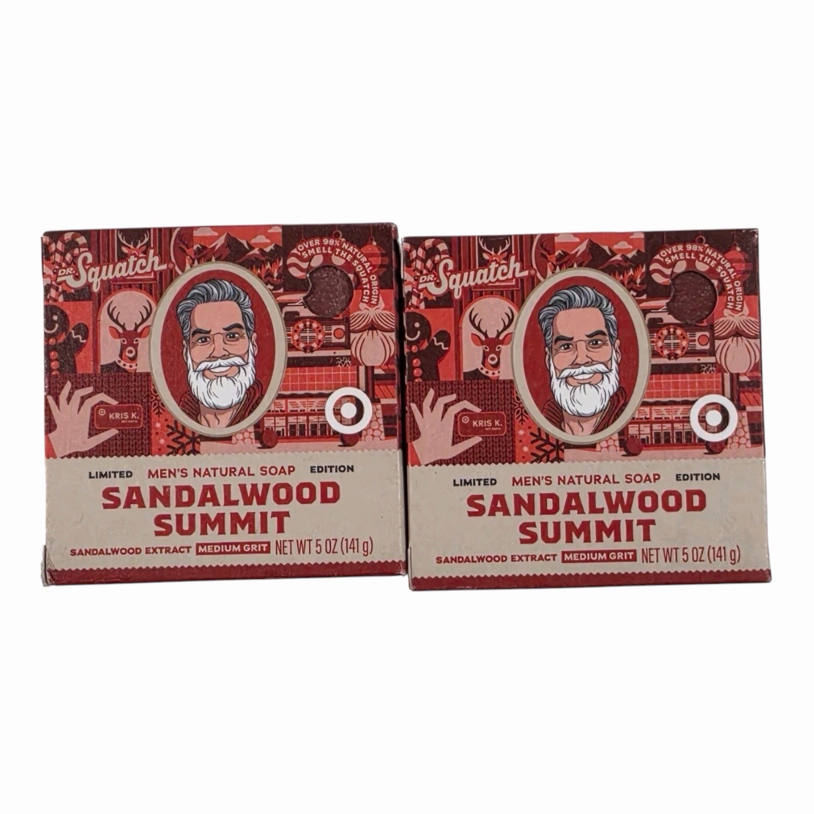 Dr. Squatch Sandalwood Summit Bar Soap 5oz – New Target Exclusive Rare Lot Of 2