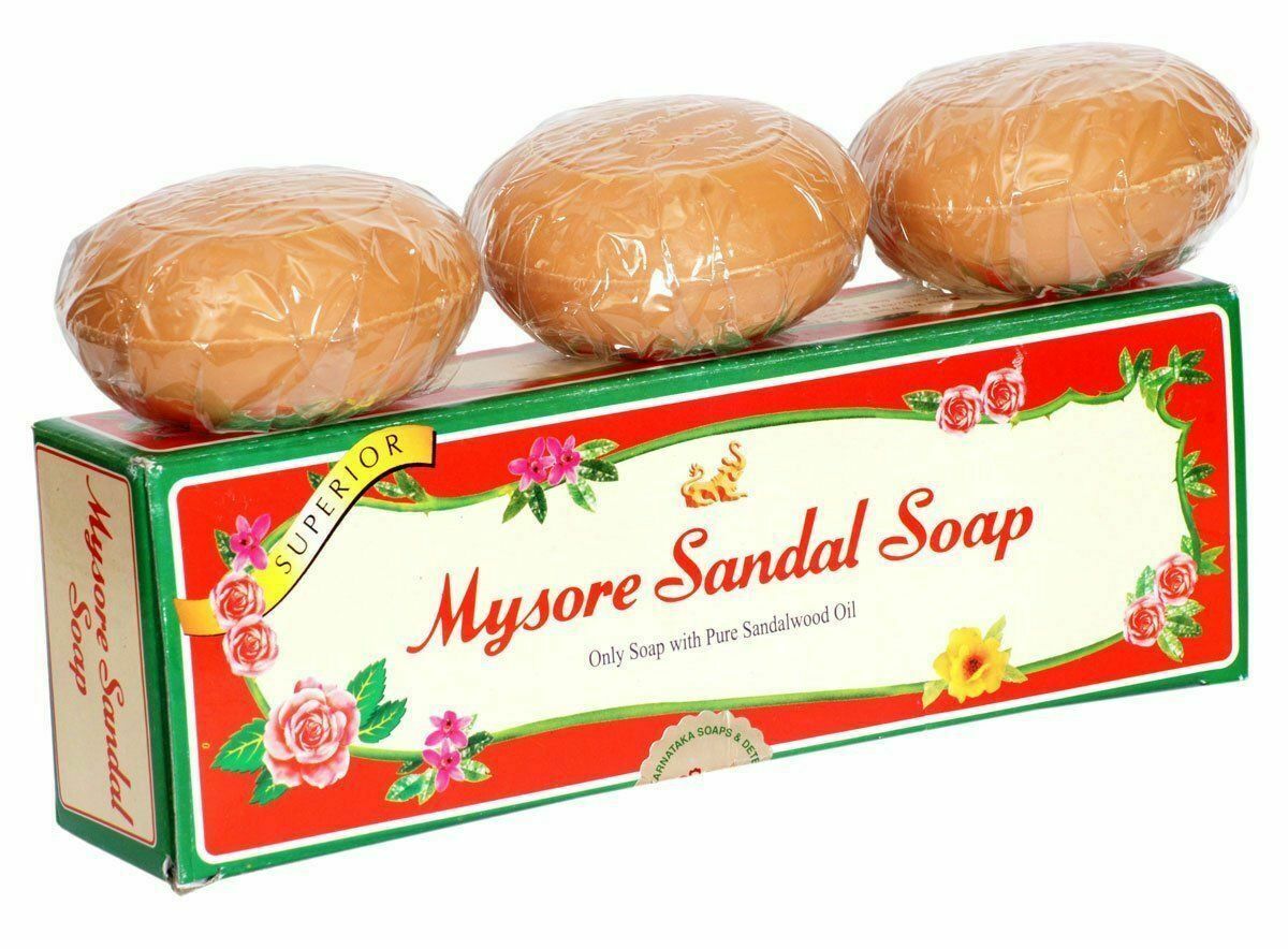 3 x Mysore Sandal Soap with pure Sandalwood Oil | 75gm Each |