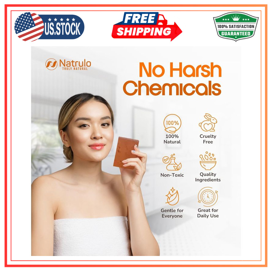 Natrulo Persimmon Soap Bar for Body Odor Control Â?? Purifying Deodorizing Body