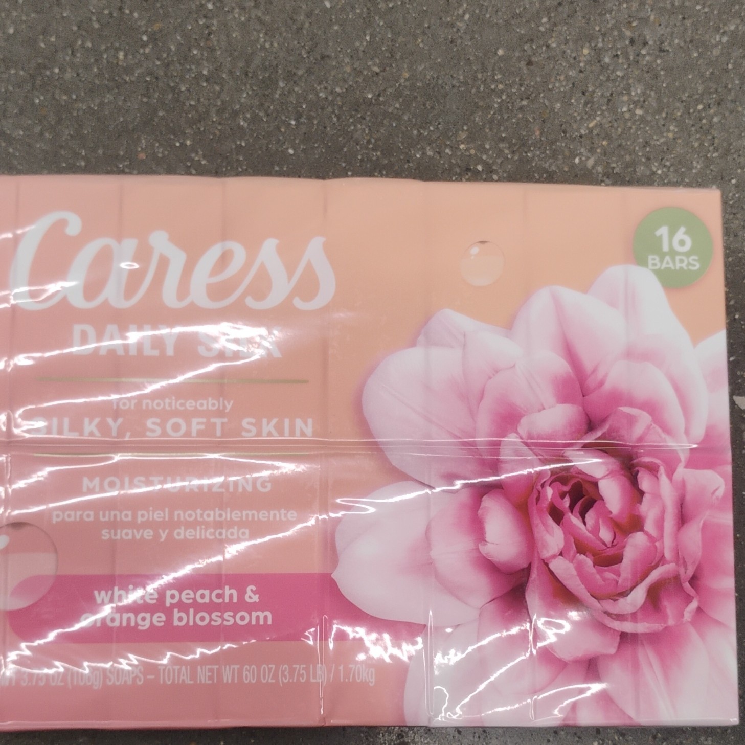Caress Daily Silk Moisturizing Bar Soap White Peach & Orange Blossom 16 Bars 60…