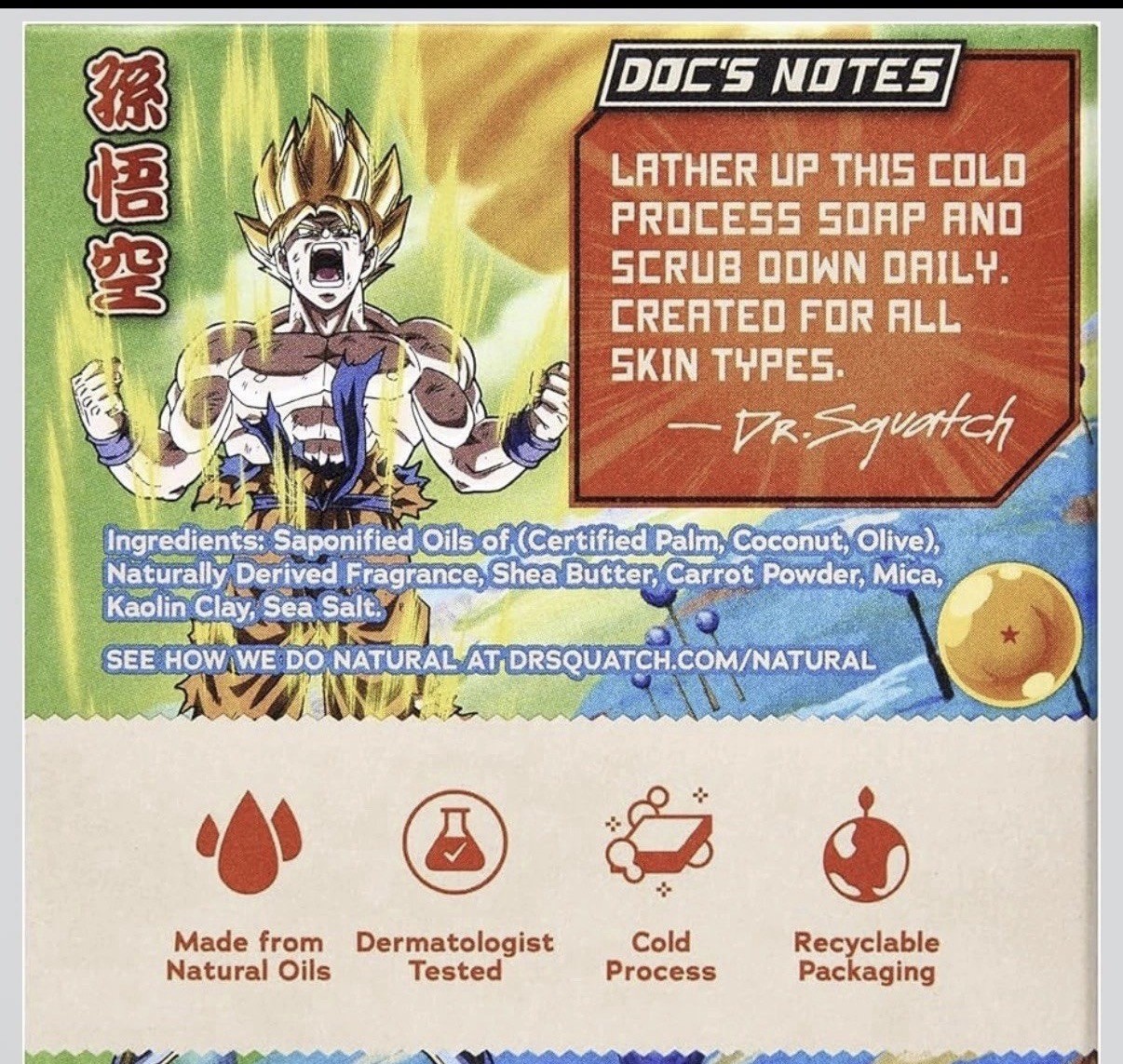 Dr. Squatch x Dragon Ball Z Limited Edition 2-Pack Men’s Natural Soap